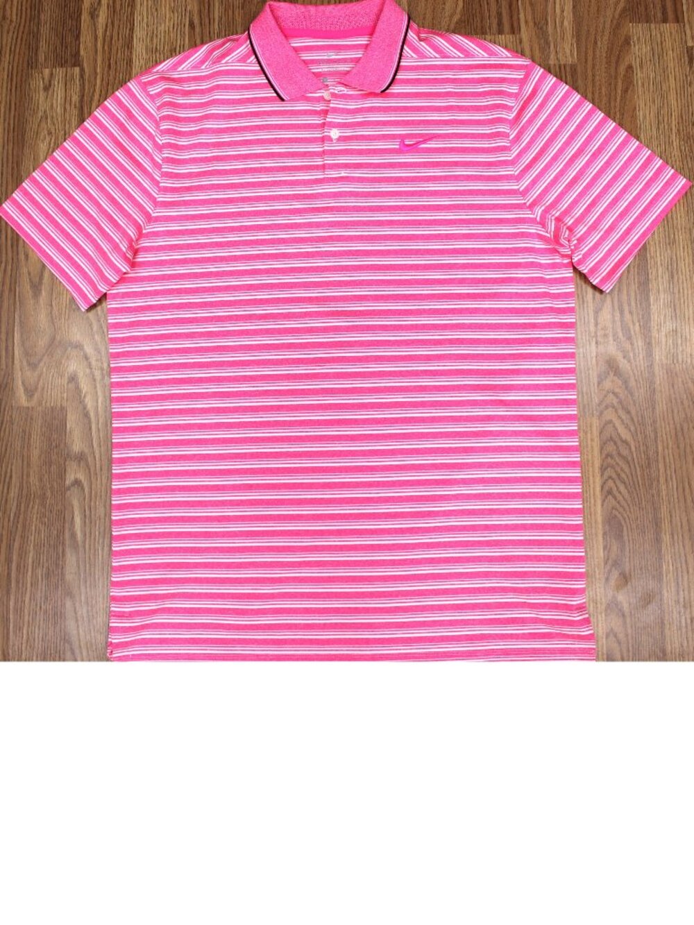 NIKE DRI-FIT STANDARD FIT POLO SHIRT COTTON/SPADEX BLEND HOT PINK Sz MEDIUM ,M